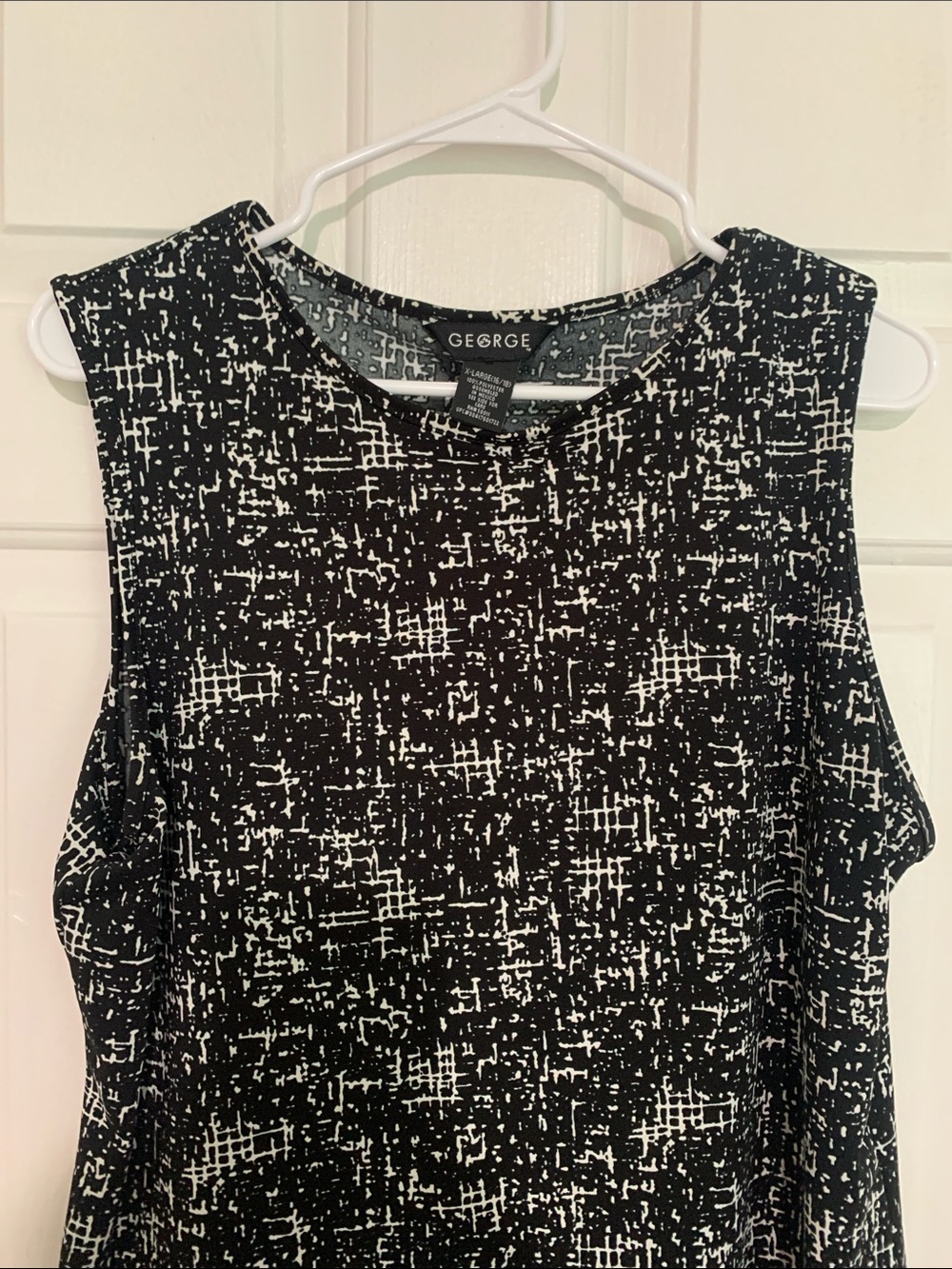 George black and white business blouse